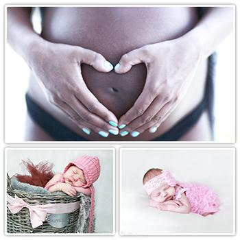 Bump to baby photograph collage