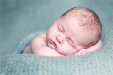 Photograph of a sleeping baby